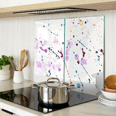 Glass kitchen board Abstract style paint splashes