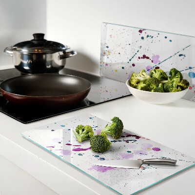Glass kitchen board Abstract style paint splashes