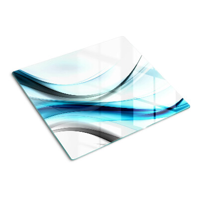 Glass chopping board Waves in shades of blue