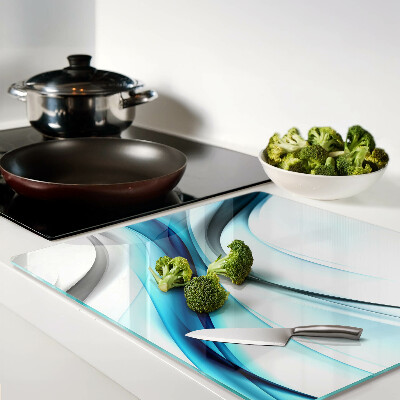 Glass chopping board Waves in shades of blue