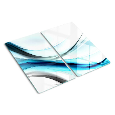 Glass chopping board Waves in shades of blue