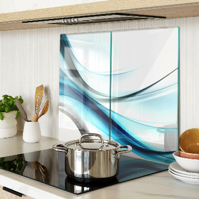 Glass chopping board Waves in shades of blue