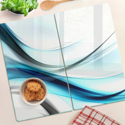 Glass chopping board Waves in shades of blue