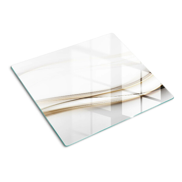 Glass chopping board Abstract waves in shades of beige