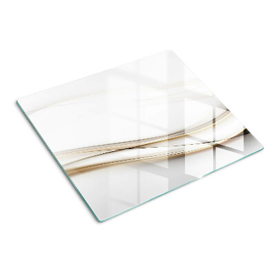 Glass chopping board Abstract waves in shades of beige