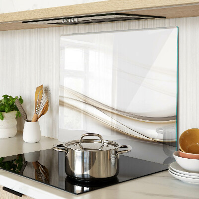 Glass chopping board Abstract waves in shades of beige