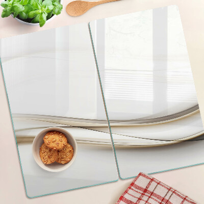Glass chopping board Abstract waves in shades of beige