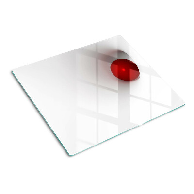 Glass chopping board Red circle on transparent background