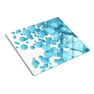 Glass chopping board Bubbles in shades of blue