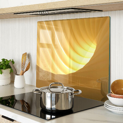 Glass chopping board Golden waves and windows
