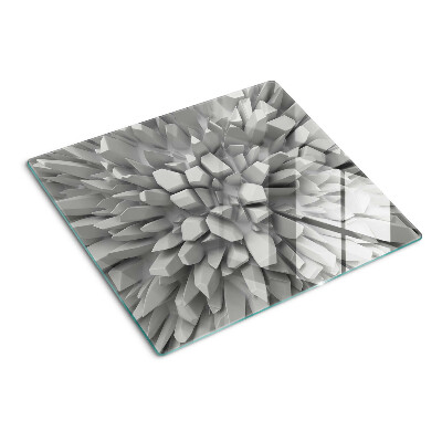 Glass chopping board Crystal structures in shades of gray