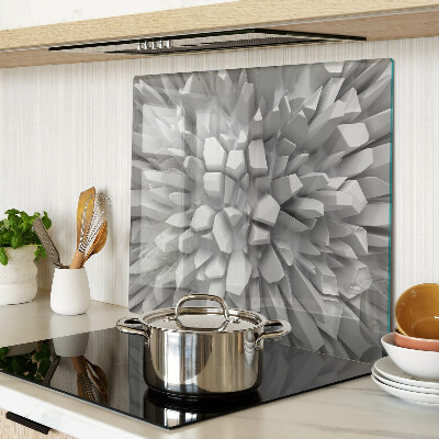 Glass chopping board Crystal structures in shades of gray
