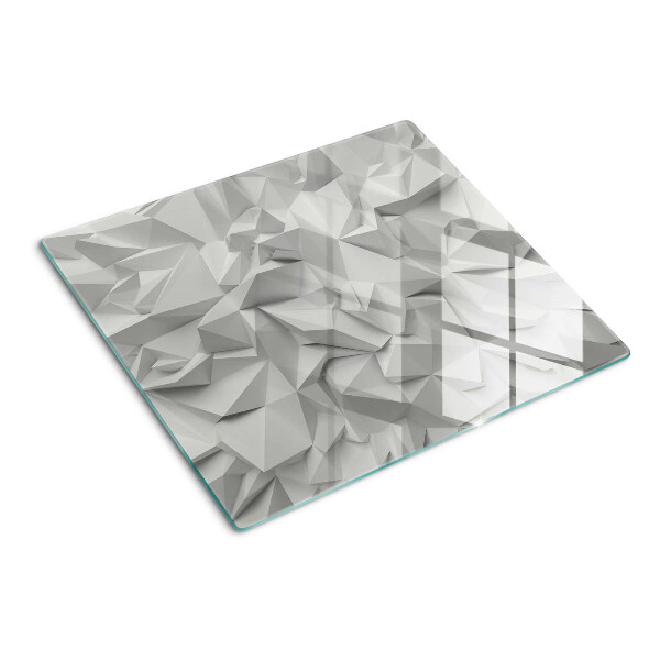 Glass chopping board Abstract 3D pattern in shades of gray