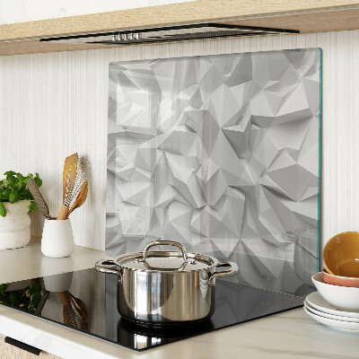 Glass chopping board Abstract 3D pattern in shades of gray