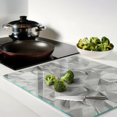 Glass chopping board Abstract 3D pattern in shades of gray