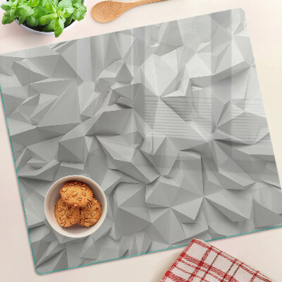 Glass chopping board Abstract 3D pattern in shades of gray