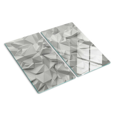 Glass chopping board Abstract 3D pattern in shades of gray
