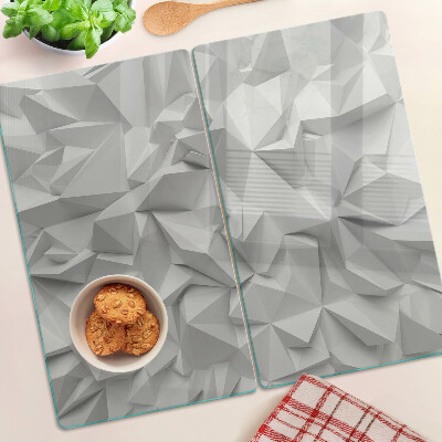 Glass chopping board Abstract 3D pattern in shades of gray