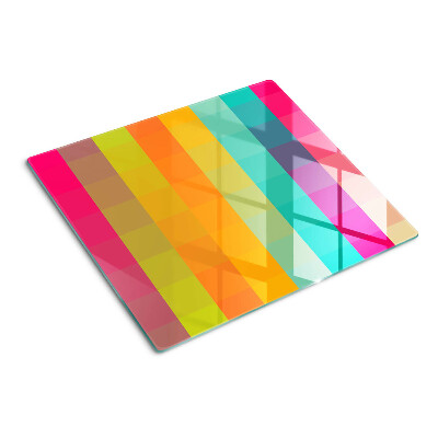 Glass chopping board Colorful geometry with gradient
