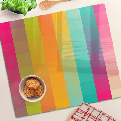 Glass chopping board Colorful geometry with gradient