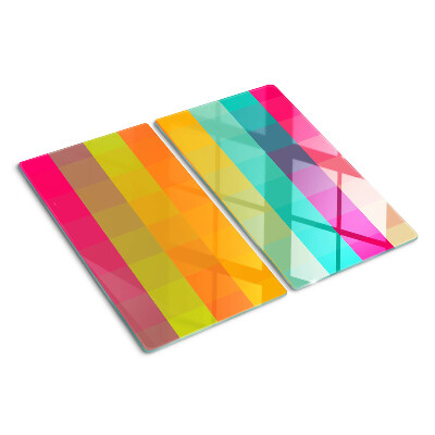 Glass chopping board Colorful geometry with gradient