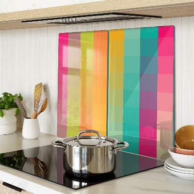 Glass chopping board Colorful geometry with gradient