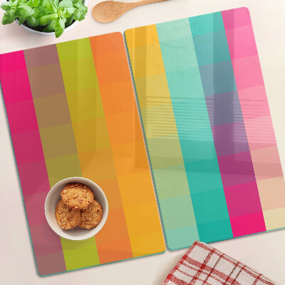 Glass chopping board Colorful geometry with gradient