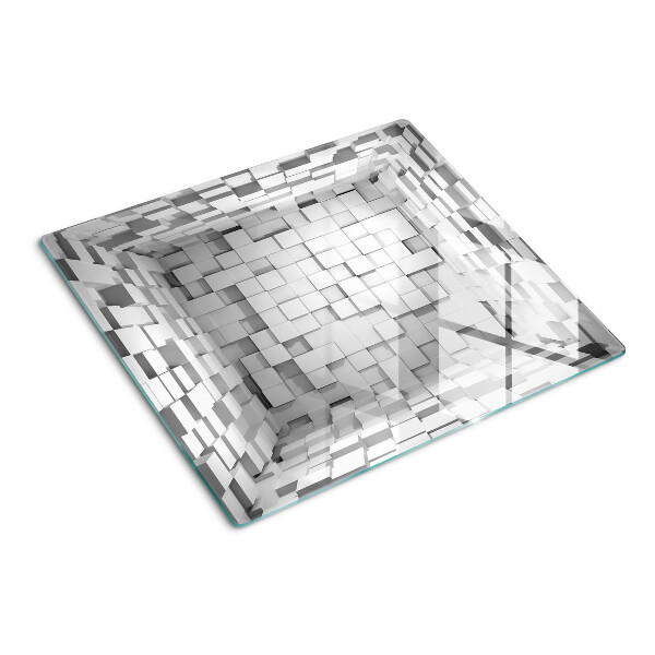 Glass kitchen board Gray and white mosaic