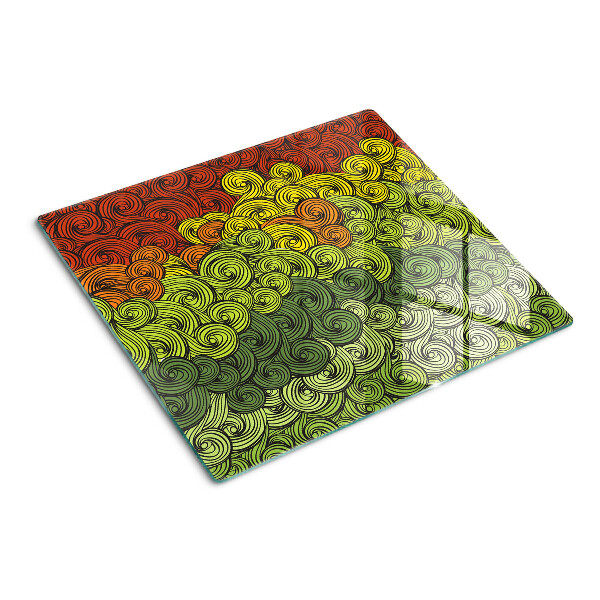 Glass kitchen board Swirls of colors