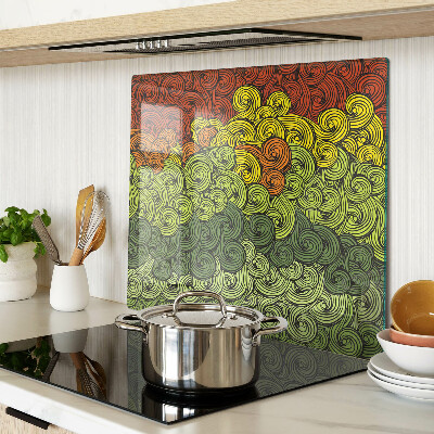 Glass kitchen board Swirls of colors