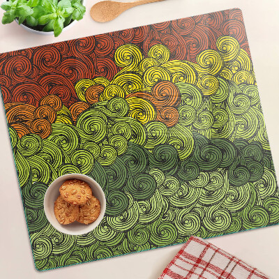 Glass kitchen board Swirls of colors