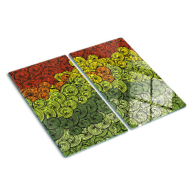 Glass kitchen board Swirls of colors