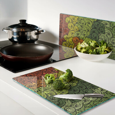 Glass kitchen board Swirls of colors