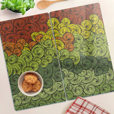 Glass kitchen board Swirls of colors
