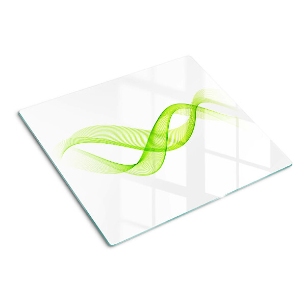Glass chopping board Waves in shades of green