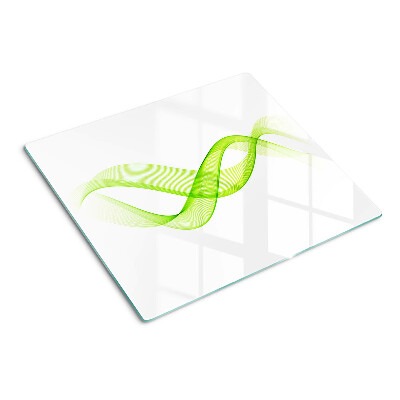 Glass chopping board Waves in shades of green