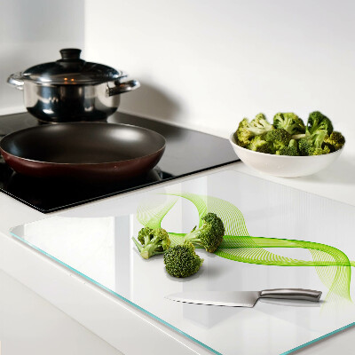Glass chopping board Waves in shades of green