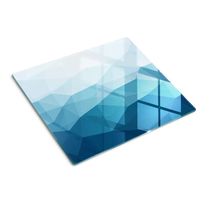 Glass chopping board Blue Triangle Gradient
