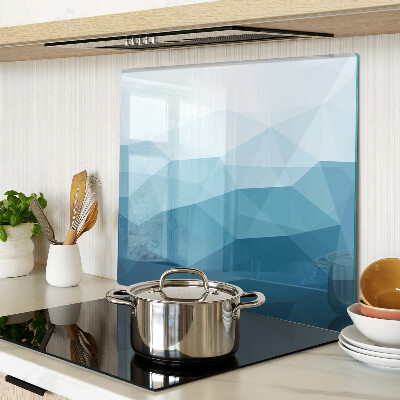 Glass chopping board Blue Triangle Gradient