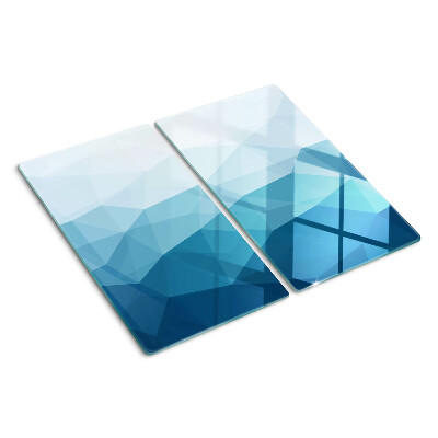 Glass chopping board Blue Triangle Gradient