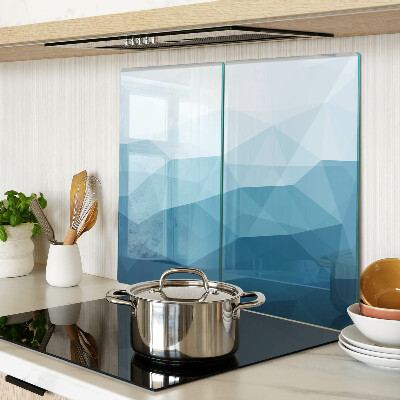 Glass chopping board Blue Triangle Gradient