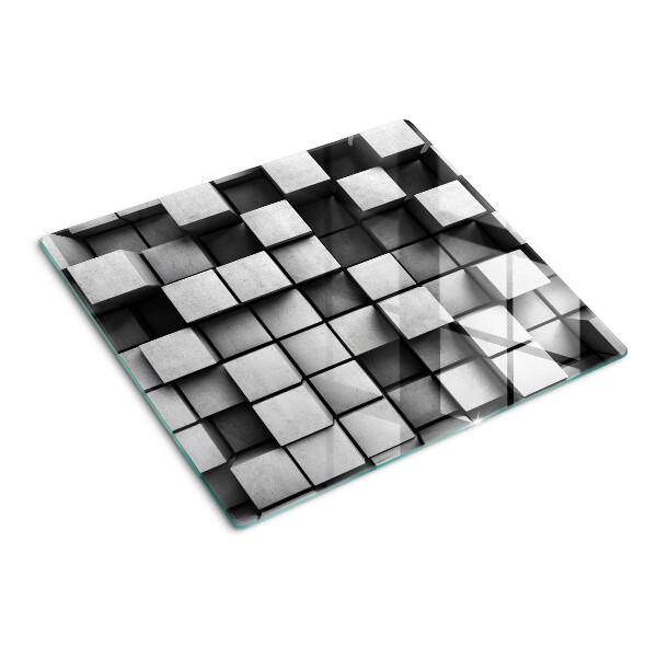 Glass kitchen board Geometric patterns in shades of gray