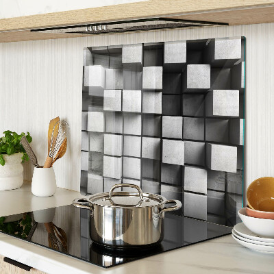 Glass kitchen board Geometric patterns in shades of gray