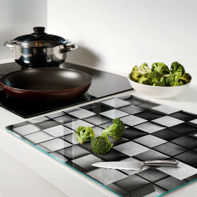 Glass kitchen board Geometric patterns in shades of gray