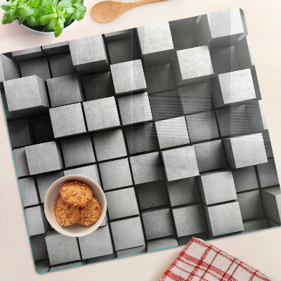 Glass kitchen board Geometric patterns in shades of gray