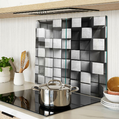 Glass kitchen board Geometric patterns in shades of gray