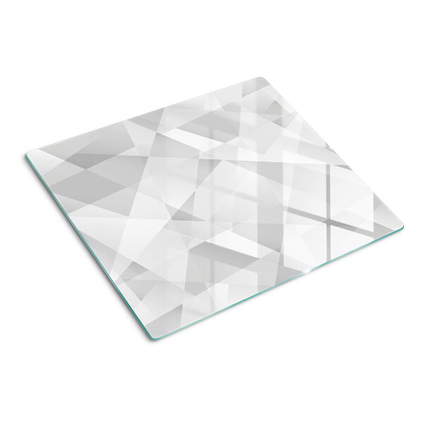 Glass kitchen board Geometry in shades of gray