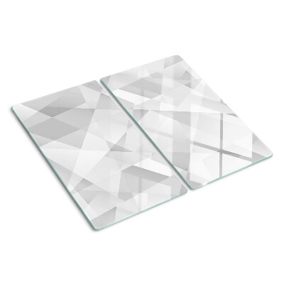 Glass kitchen board Geometry in shades of gray