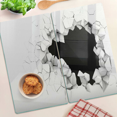 Glass chopping board Cracked wall