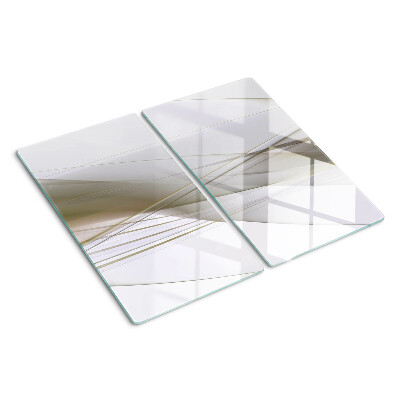 Glass chopping board Abstract lines and shapes
